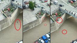 Artvin’de nefes kesen kurtuluş! 10 metreden suya atladı: Küçük Eslem’i ölümün elinden çekip aldı