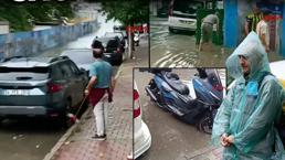 İstanbul'da sağanak etkisini göstermeye başladı: Yollar göle döndü