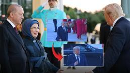 Beştepe'de Mehteranlı karşılama! Trump'ın hayranlığı kameralara yansıdı