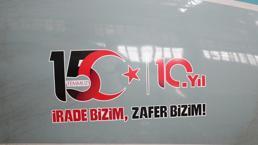 15 Temmuz Demokrasi ve Millî Birlik Günü'nün 10. yıl logosu 10 YHT setinde yolcularla buluşacak