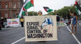 Netanyahu ABD'de protesto edildi! Beyaz Saray önünde Filistin gösterisi
