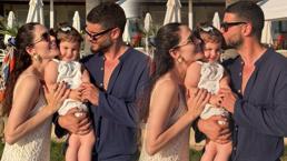 Berk Oktay ve eşi Yıldız Çağrı Atiksoy'dan mutlu aile tablosu