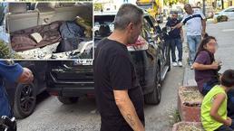 Trafik magandaları aracın camını taşla kırdı, eşi ve çocuklarının önünde babayı darbetti
