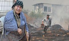 Alevleri görünce gözyaşlarına boğuldu: ‘Ben nereye giderdim’