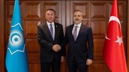 Dışişleri Bakanı Hakan Fidan, TDT Genel Sekreteri Ömüraliyev'i kabul etti