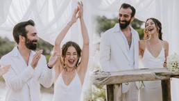 Hira Koyuncuoğlu ve Baran Sulhan evlendi! İşte düğünden ilk kareler