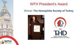 Türkiye Hemofili Derneği'ne Dünya Hemofili Federasyonu'ndan ödül