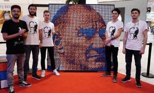 1500 rubik küpten Atatürk portresi yaptılar