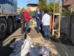 Hasanbeyli'de ihtiyaç sahiplerine kömür yardımı