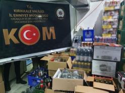 Kırıkkale'de 2 bin 351 şişe kaçak içki ele geçirildi