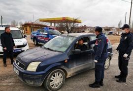 Çiftlik'te emniyet ve jandarmadan koronavirüs tedbiri