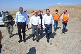 AK Partili Çelebi, yapımı devam eden karayolunda incelemede bulundu