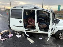 Tekirdağ'da TIR'a çarpan hafif ticari araçta 4 Iraklı yaralandı