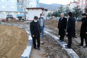 Akşehir'de stadyum parkında yenileme çalışmaları başladı