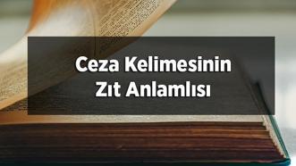 Ceza Kelimesinin Zıt Anlamlısı Nedir? Cezanın Zıt Anlamlısı Olan Sözcükler