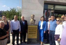 Şarköy Cemevi'nde Atatürk büstü açıldı