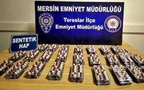 Mersin'de 1412 adet uyuşturucu hap ele geçirildi