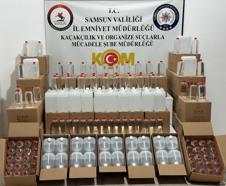 Samsun'da 1094 litre kaçak etil alkol ele geçirildi