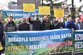Trabzon'da HES protestosu