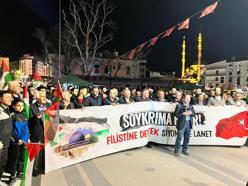 Elazığ’da teravih sonrası İsrail protestosu