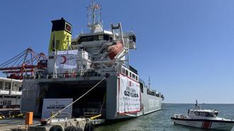 Gazze'ye yardım malzemesi taşıyan 9'uncu gemi, Mersin'den yola çıktı
