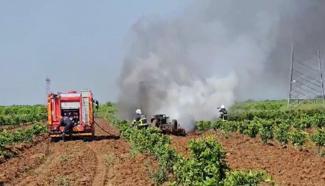 Kozan'da traktör alev aldı