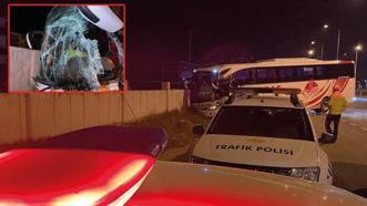 Aksaray’da kontrolden çıkan yolcu otobüs bahçe duvarına çarptı: 8 yaralı