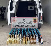 Tekirdağ'da 169 şişe kaçak içki ele geçirildi
