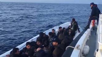 Marmaris ve Datça açıklarında 63 kaçak göçmen kurtarıldı