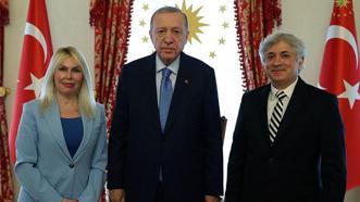 Cumhurbaşkanı Erdoğan, Özkan çifti ile görüştü