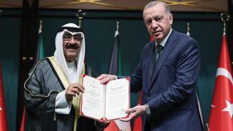 Kuveyt ile 6 anlaşma imzalandı! Erdoğan'dan İslam dünyasına çağrı: Filistin Devleti için çalışın!