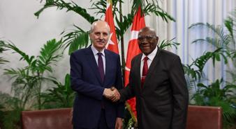 Meclis Başkanı Kurtulmuş, Küba Devlet Başkanı Yardımcısı ile görüştü