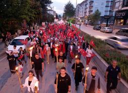 Bucak'ta 19 Mayıs yürüyüşü