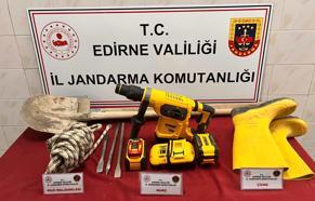 Edirne’de izinsiz define kazısına suçüstü