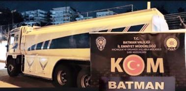 Batman’da su tankerinde kaçak akaryakıt ele geçirildi