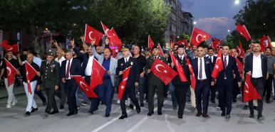 Burdur'da 15 Temmuz yürüyüşü