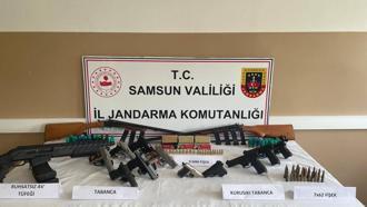 Samsun polisinden silah ve mühimmat operasyonu: 9 gözaltı