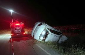 Tekirdağ'da devrilen otomobilin sürücüsü öldü