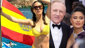 Salma Hayek'in bikinili pozlarına beğeni yağdı! 'Mükemmel kombin'