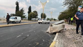 Takla atan otomobilin sürücüsü yaralandı