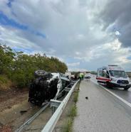 Kırklareli'de bariyere çarpan otomobilde 4 kişi yaralandı