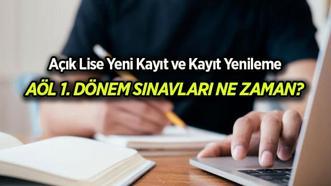 AÖL KAYIT YENİLEME: Açık Öğretim Lisesi 1. dönem sınavları ne zaman? Açık lise 1. dönem kayıt ve kayıt yenileme