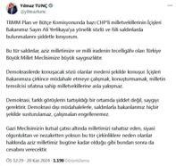 Bakan Tunç: CHP'li milletvekillerinin sözlü ve fiili saldırılarını şiddetle kınıyorum