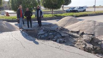 Burdur'da asfalt zeminde çökme tartışması