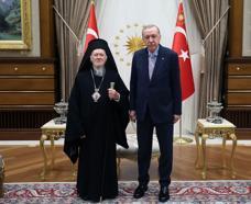 Cumhurbaşkanı Erdoğan, Fener Rum Patriği Bartholomeos'u kabul etti