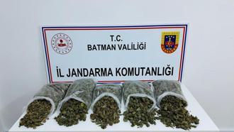 Batman'da ele geçirilen 10 kilo uyuşturucuya 1 tutuklama