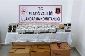 Elazığ'da kaçakçılık operasyonu; 16 bin dal bandrolsüz sigara ele geçirildi