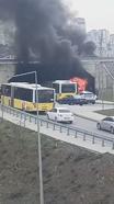 İstanbul- Başakşehir'de İETT otobüsünde yangın -1