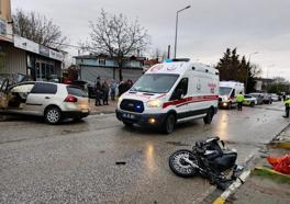 Tekirdağ’da otomobil ile motosiklet çarpıştı: 2 yaralı