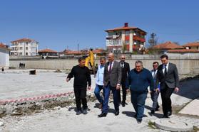 Sorgun Kaymakamı Aydın, spor tesisi inşaatlarını inceledi